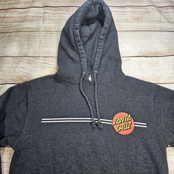 Santa Cruz Skateboards Hoodie Men’s Small Dark Gray Classic Pullover Sweatshirt - Picture 1 of 7